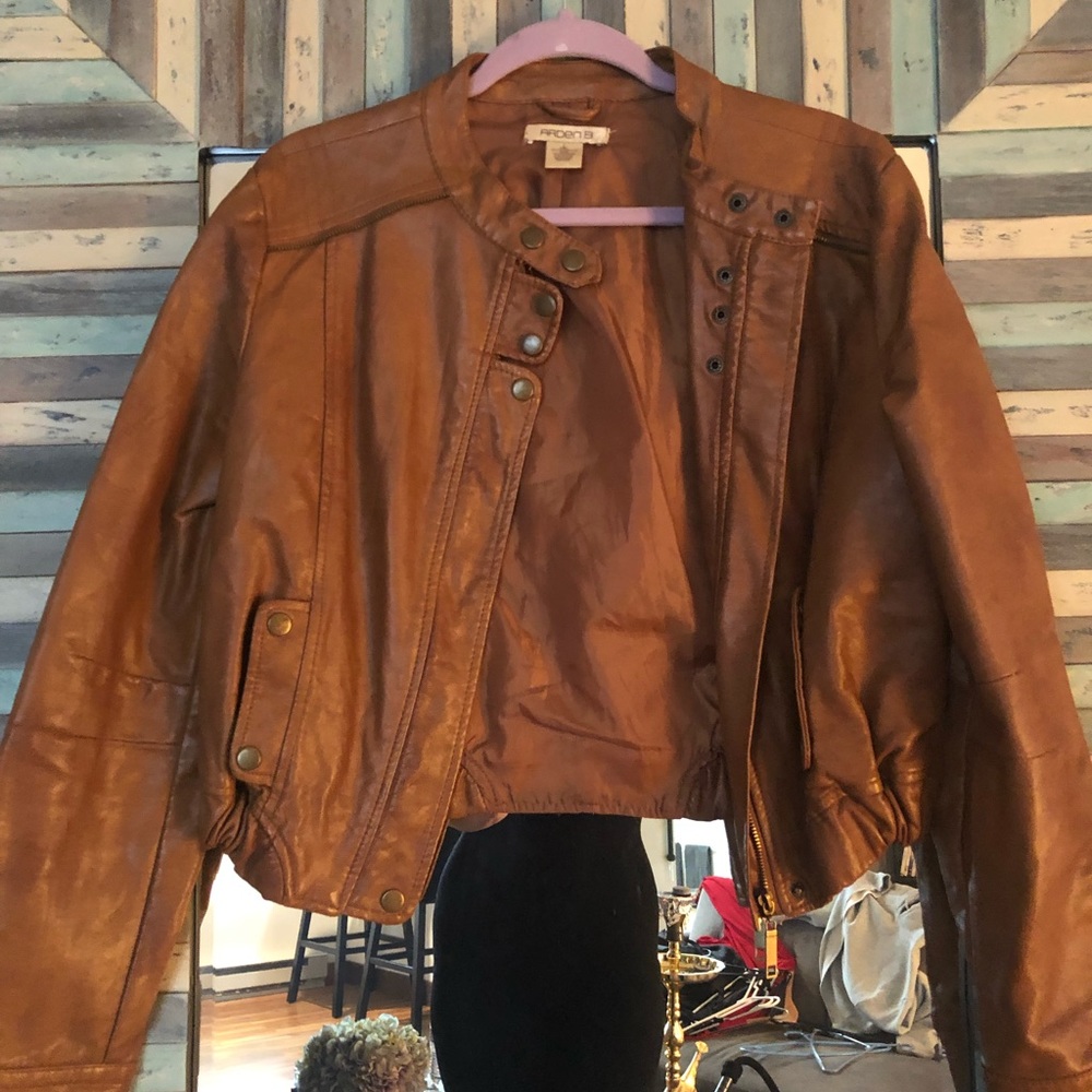 Faux leather jacket